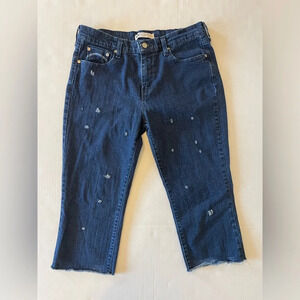 Levi’s 505 Straight Leg DIY Denim Capri Pant Size 31